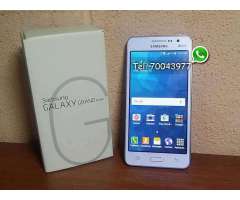 Samsung Galaxy nuevo Prime Dúos Blanco cámara frontal 5 mpx buenas selfis trasera 8mpx