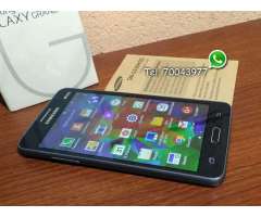 Samsung Galaxy nuevo Grand Prime Dúos cámara frontal 5 mpx buenas selfis trasera 8mpx 