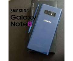 Vendo Samsung Galaxy Note 8 Color Azul, en caja con accesorios nuevos 525 Poco Neg